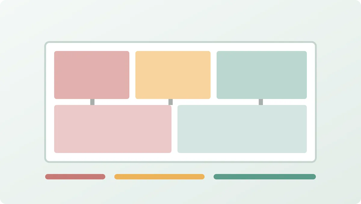 Room layout with zones color-coded by how often each typically needs repainting, from high-wear hallways to low-wear ceilings